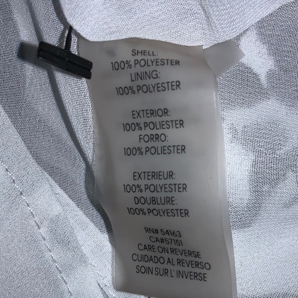 Karl Lagerfeld sleeveless floral ruffle mock neck top Sz M lace trim - Picture 6 of 7